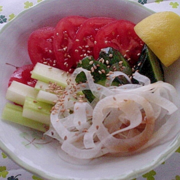 炭水化物の前に食べるmy生野菜サラダ～☆